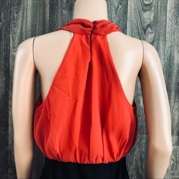 Ya Los Angeles Red and Black Chiffon/Bodycon dress - Picture 5 of 9